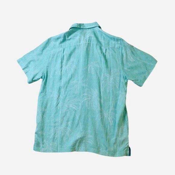 NWT Havana Jim Mens Tropical Palm Print Camp Shirt Size Medium - Picture 2 of 5
